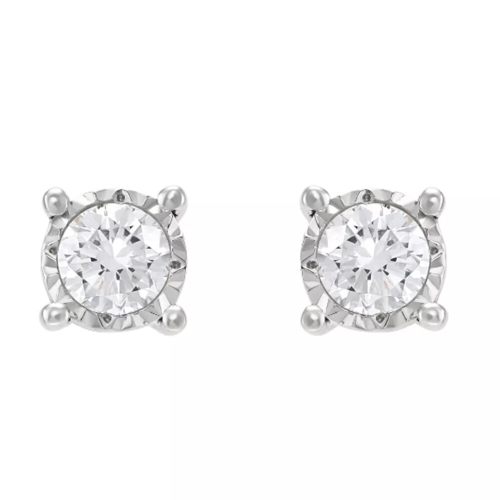 Macy's TruMiracle Diamond Stud Earrings In 14k Gold